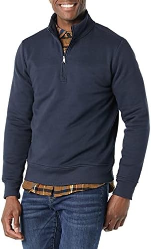 Men’s Quarter-Zip Fleece Pullover Long Sleeve Comfortable Casual Sweatshirt