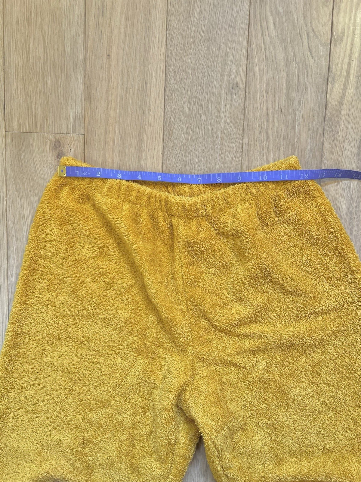 Simone Fan ‘The Pant’ Plush Terry Cloth Pool Lounge Sun Yellow Small