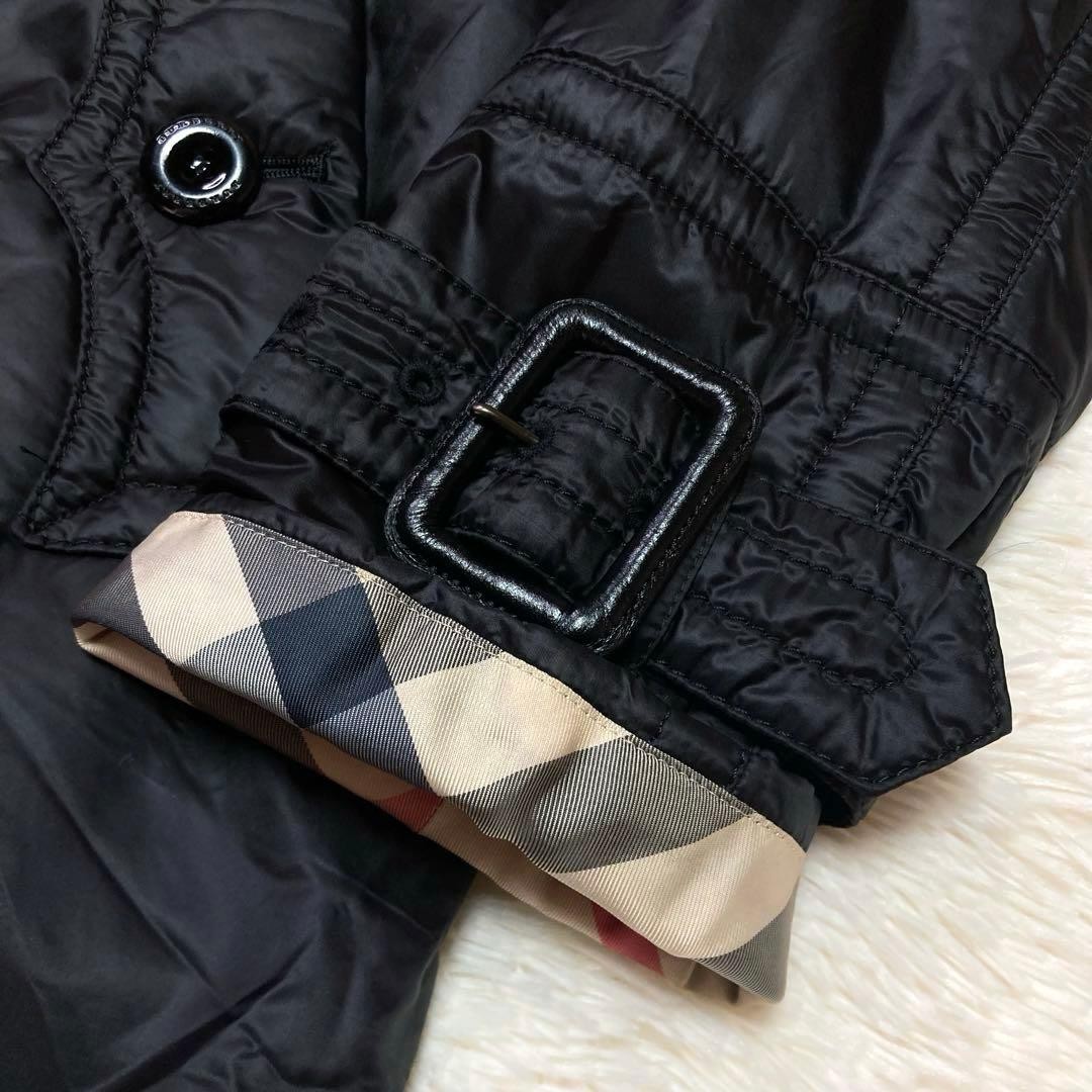 Burberry London lined Nova check nylon padded long trench coat