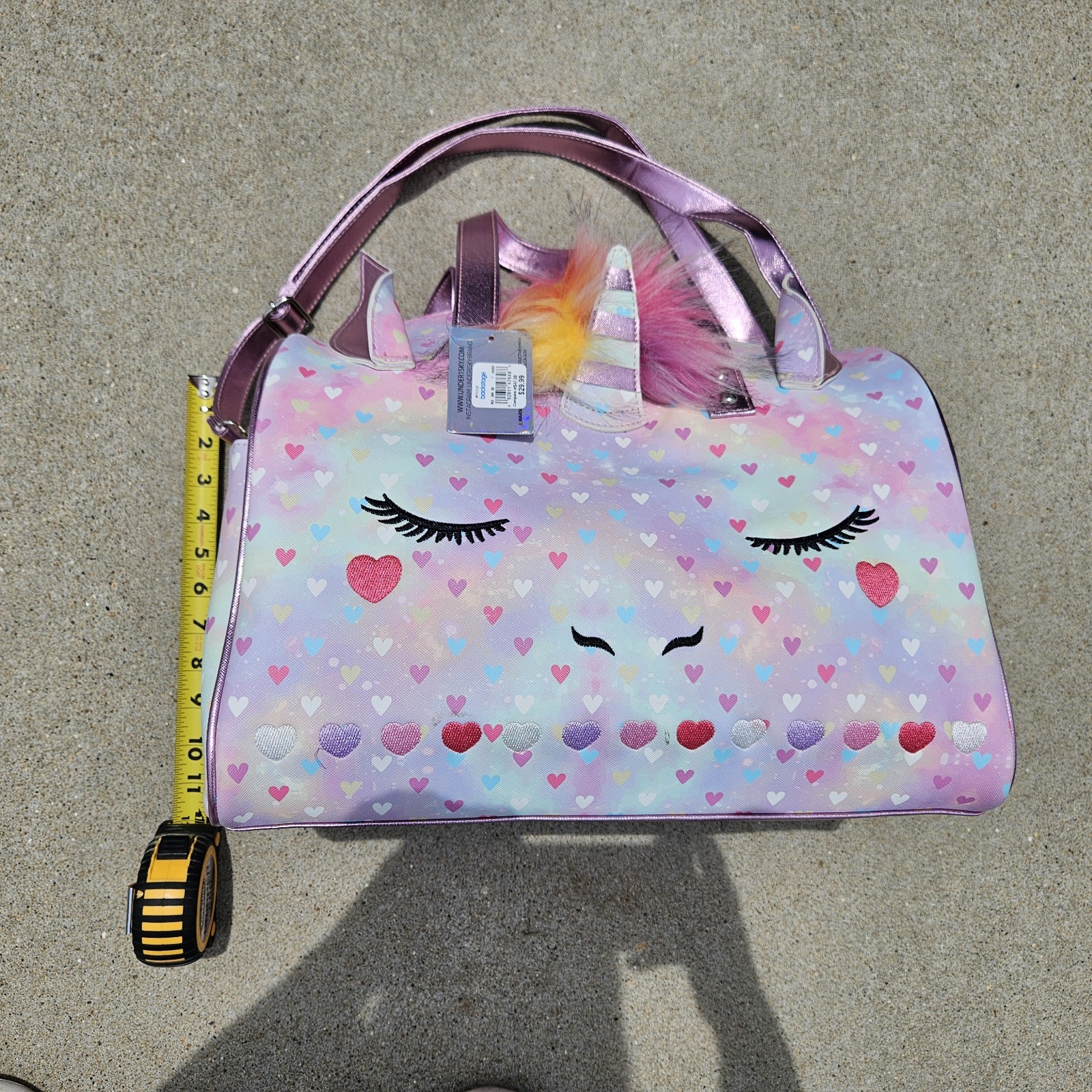 Under One Sky Kids Unicorn Hearts Weekender Duffel Overnight Bag with Tags