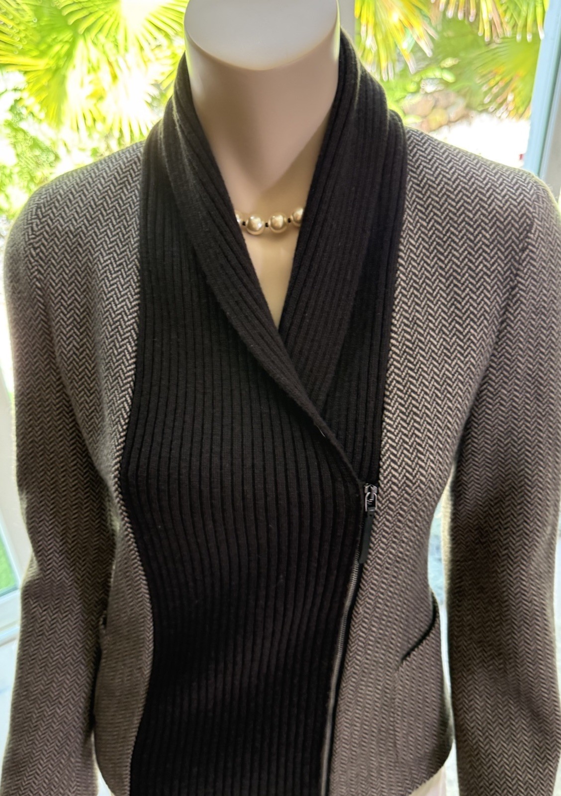 Max Mara Wool Cashmere Jacket Brown Sz 10 Italy