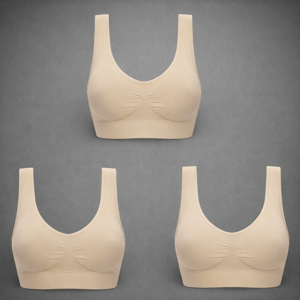 3pcs Comfort Bra Push Up Seamless Underwear Sexy Invisible Hot Sport Plus Size