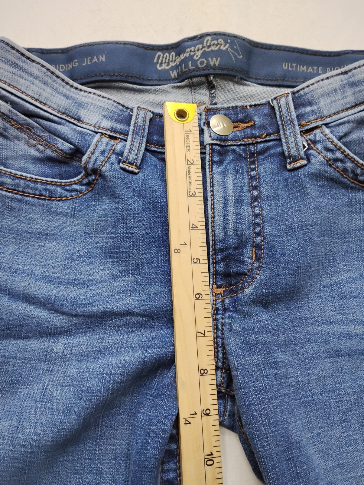Wrangler Willow Bootcut Ultimate Riding Jeans Womens 8 Blue Denim Mid Rise