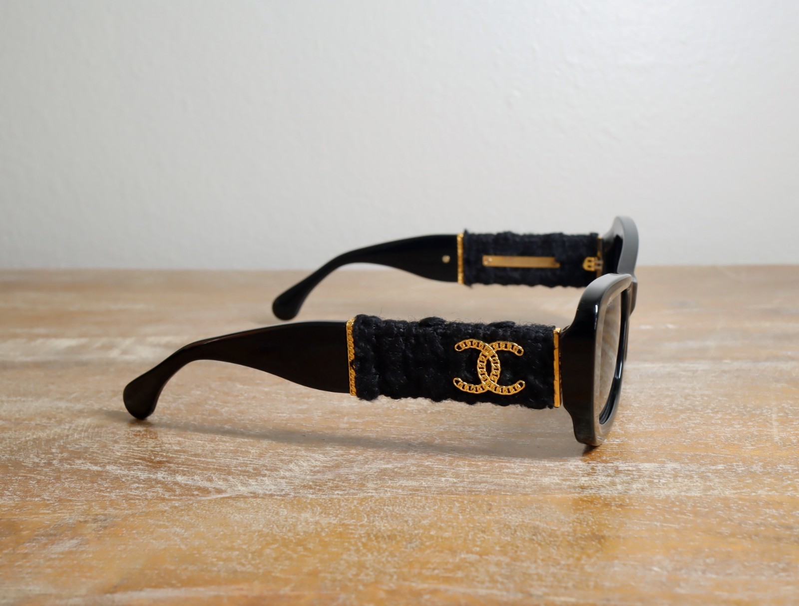 CHANEL CH5514 Rectangle Sunglasses 53mm Black/Gray Lens 100% UV