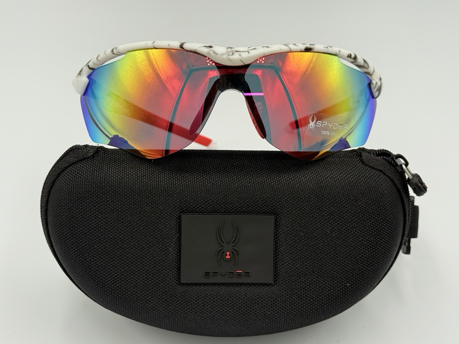 Spyder SP6031 Men’s Sunglasses Granite Plastic Frame With Rainbow Shield -NEW!!