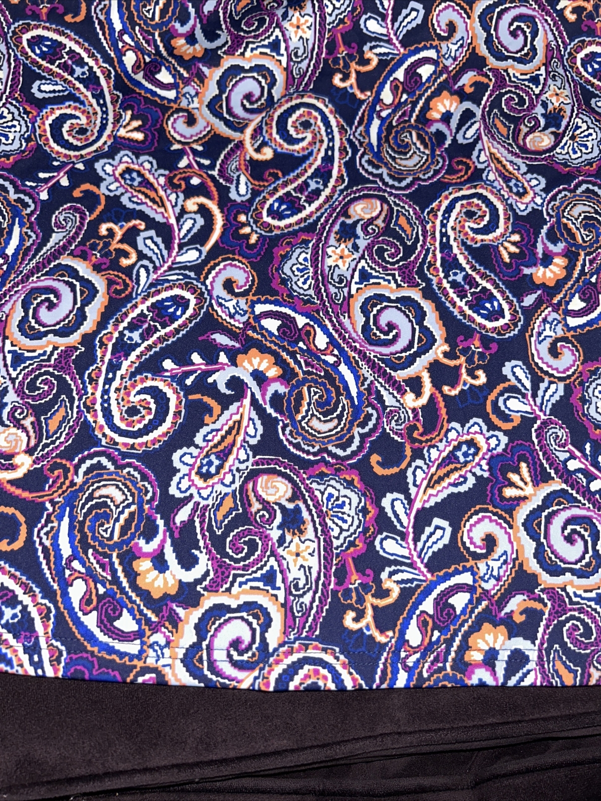 Lands End Swim Top Womens Size 14 Underwire Purple Paisley Tankini Swimwear