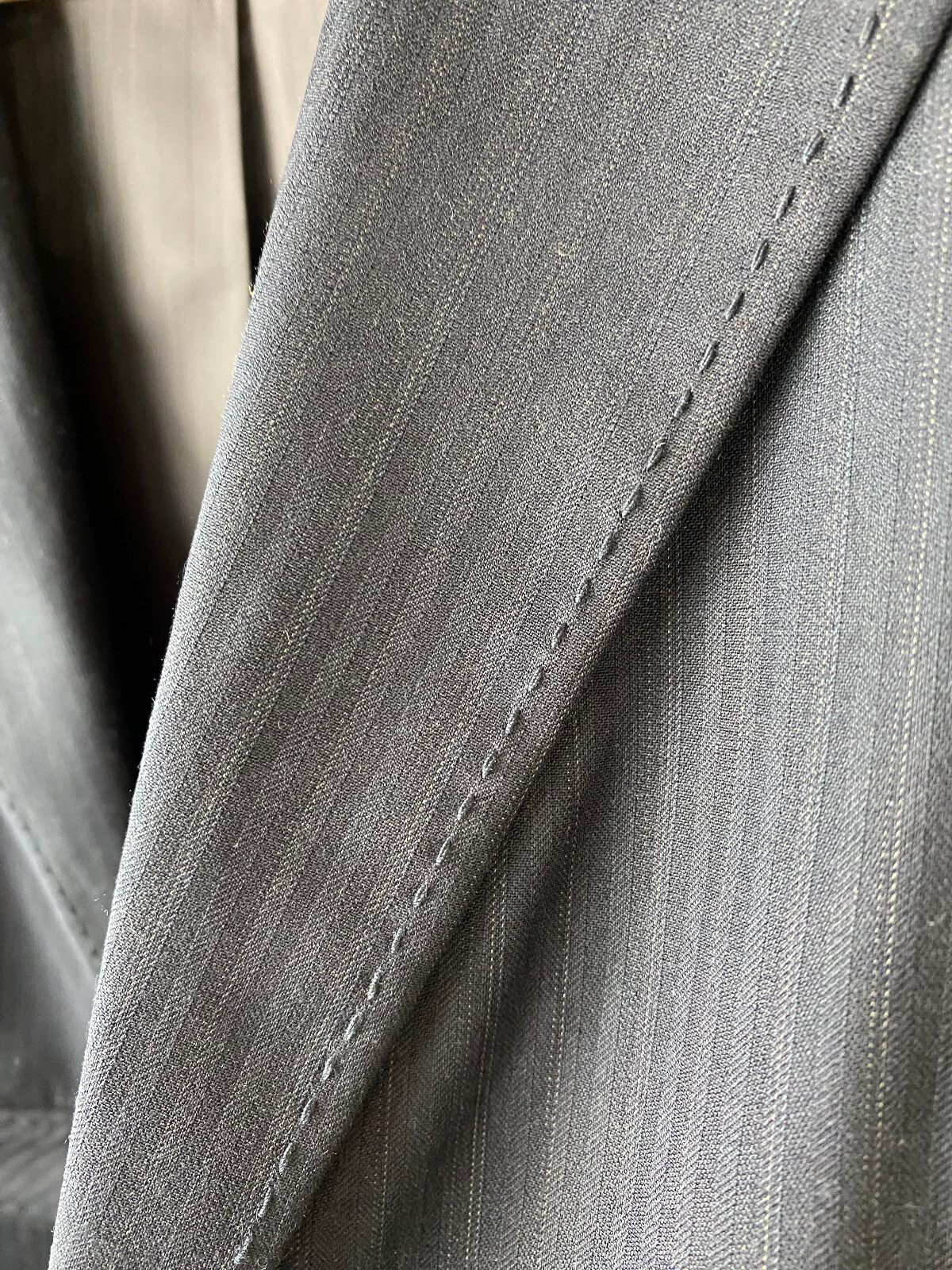 Bhs Classic Vintage Pinstripe Dark Navy Suit Blazer UK 10