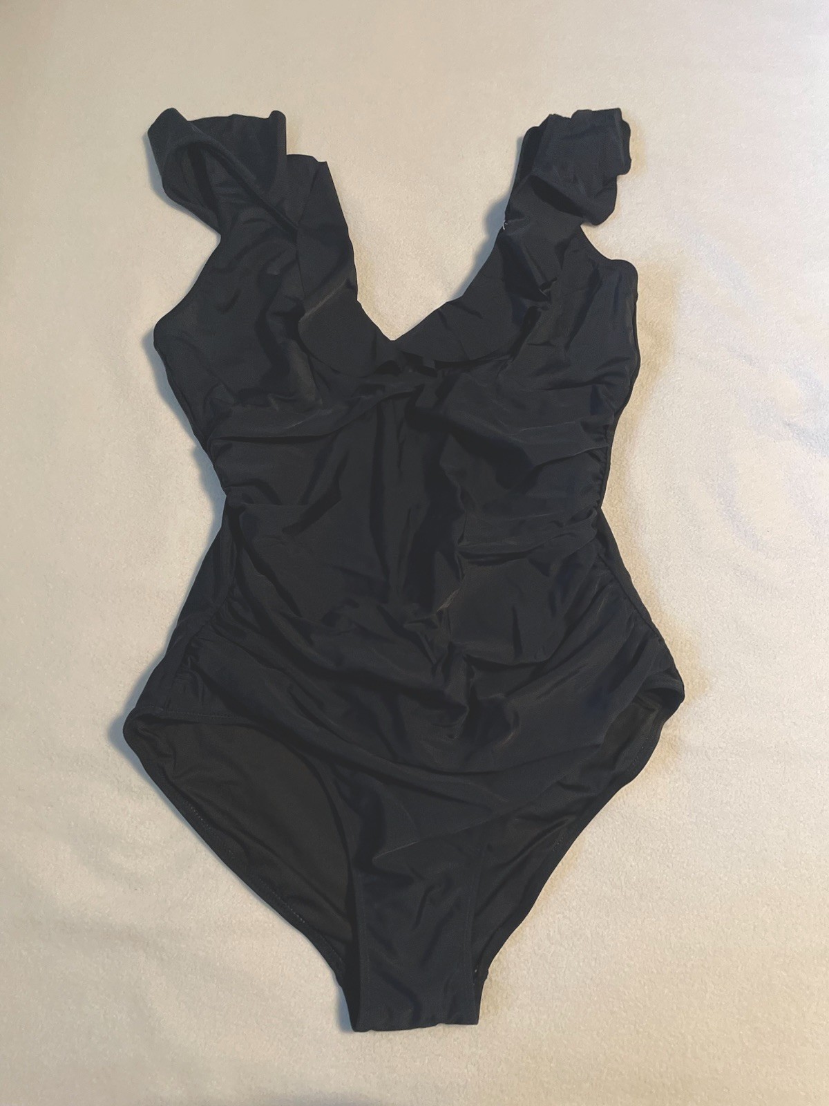 SHAPERIN Women’s One-Piece Swimsuit – Tummy Control – Black – Size XL – NWT