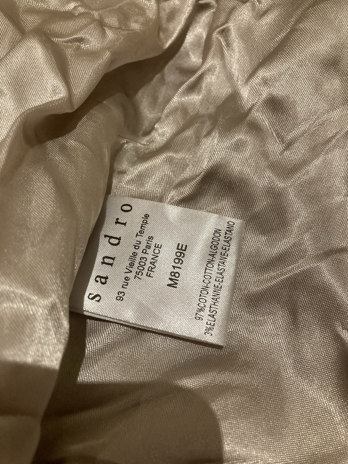 Sandro camel-coloured double-breasted jacket Size 38