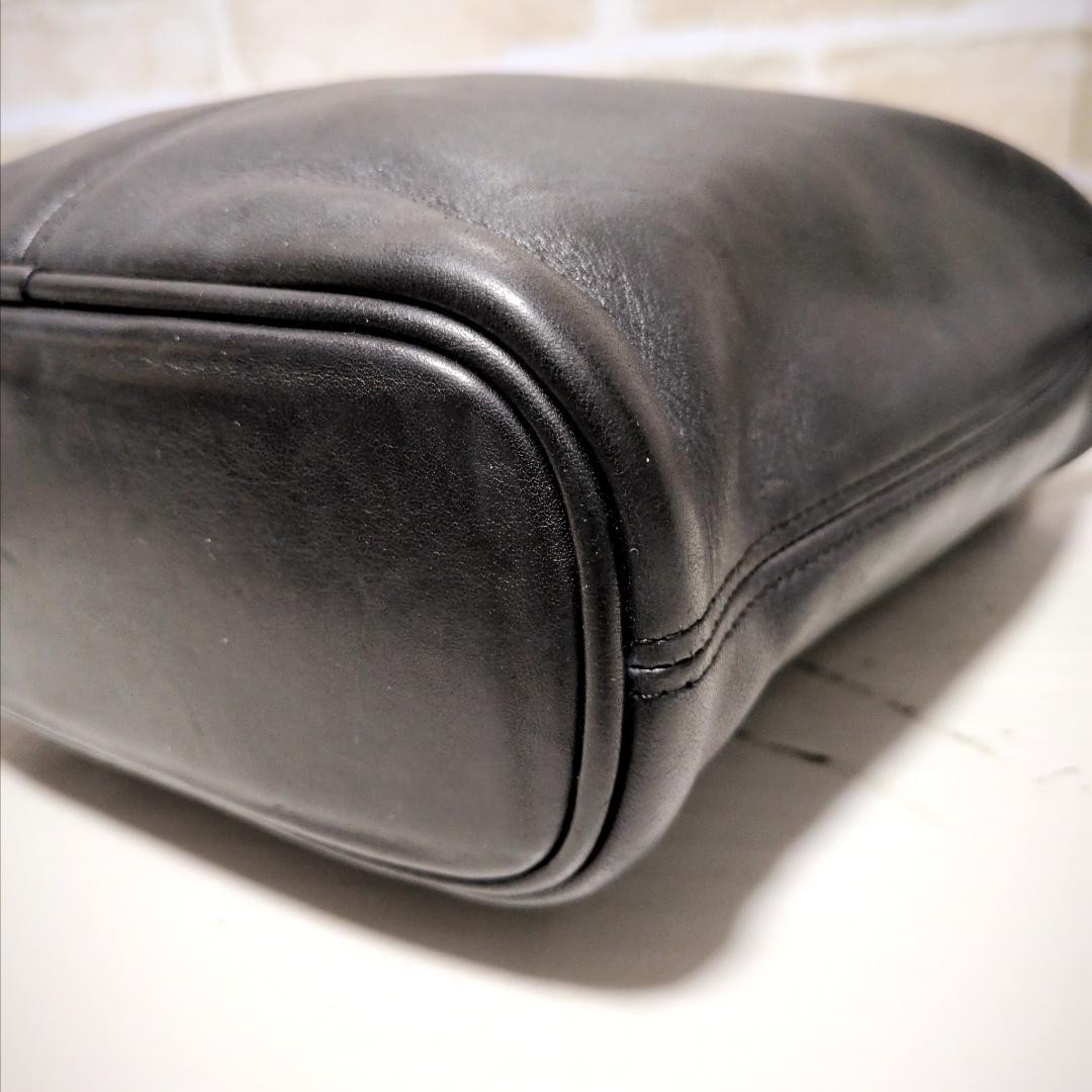 OLD COACH 4148 Shoulder Bag Black Made in Dominican Republic