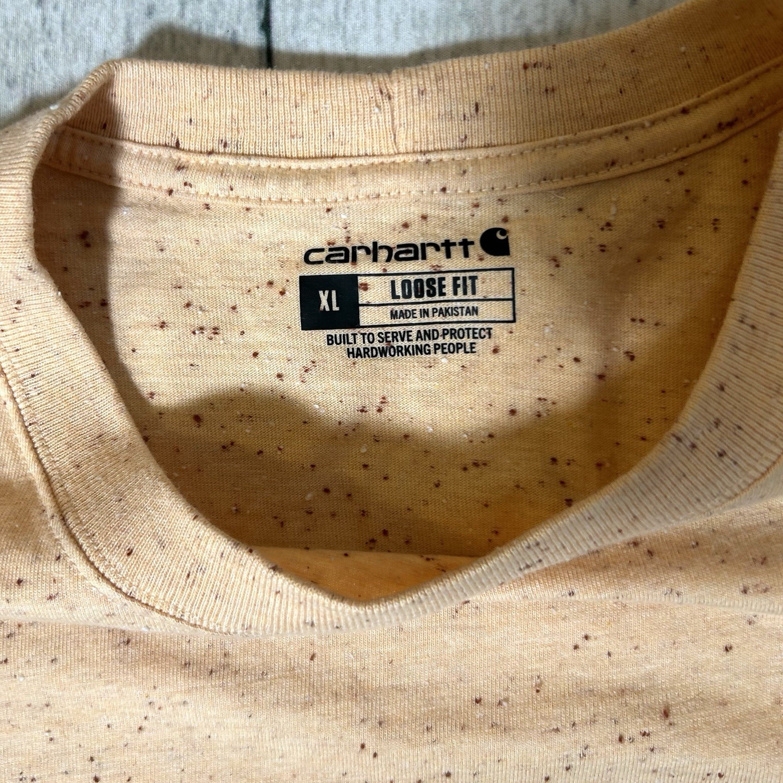 Carhartt Men’s XL Loose Fit Tangerine Speckled Tshirt