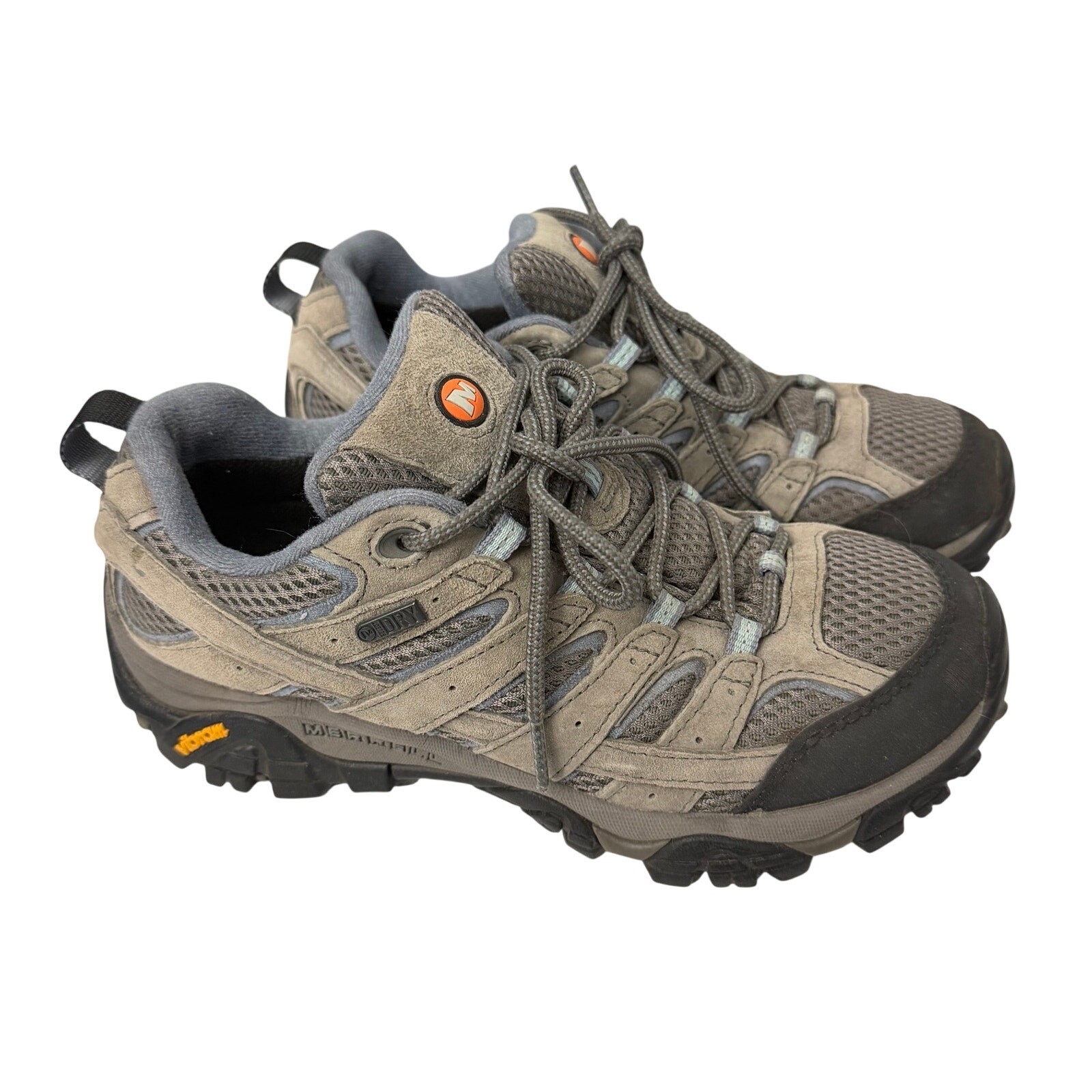 Merrell Moab 2 Shoes Women’s Size 7.5 Granite Waterproof Vibram Hiking Low Top