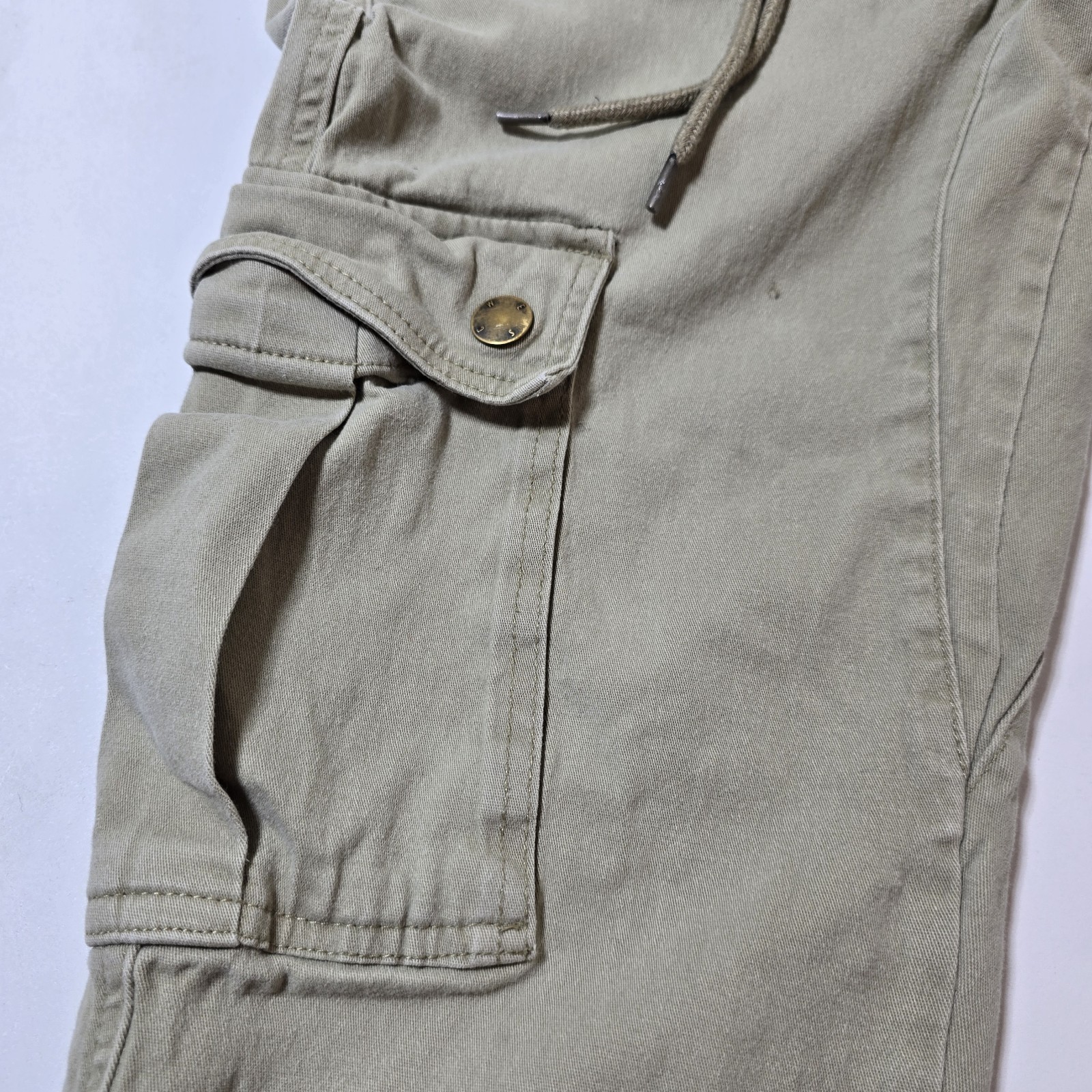 WESC Slim Utility Joggers Unisex Mens S Womens M Green Cargo Cotton Twill Retro