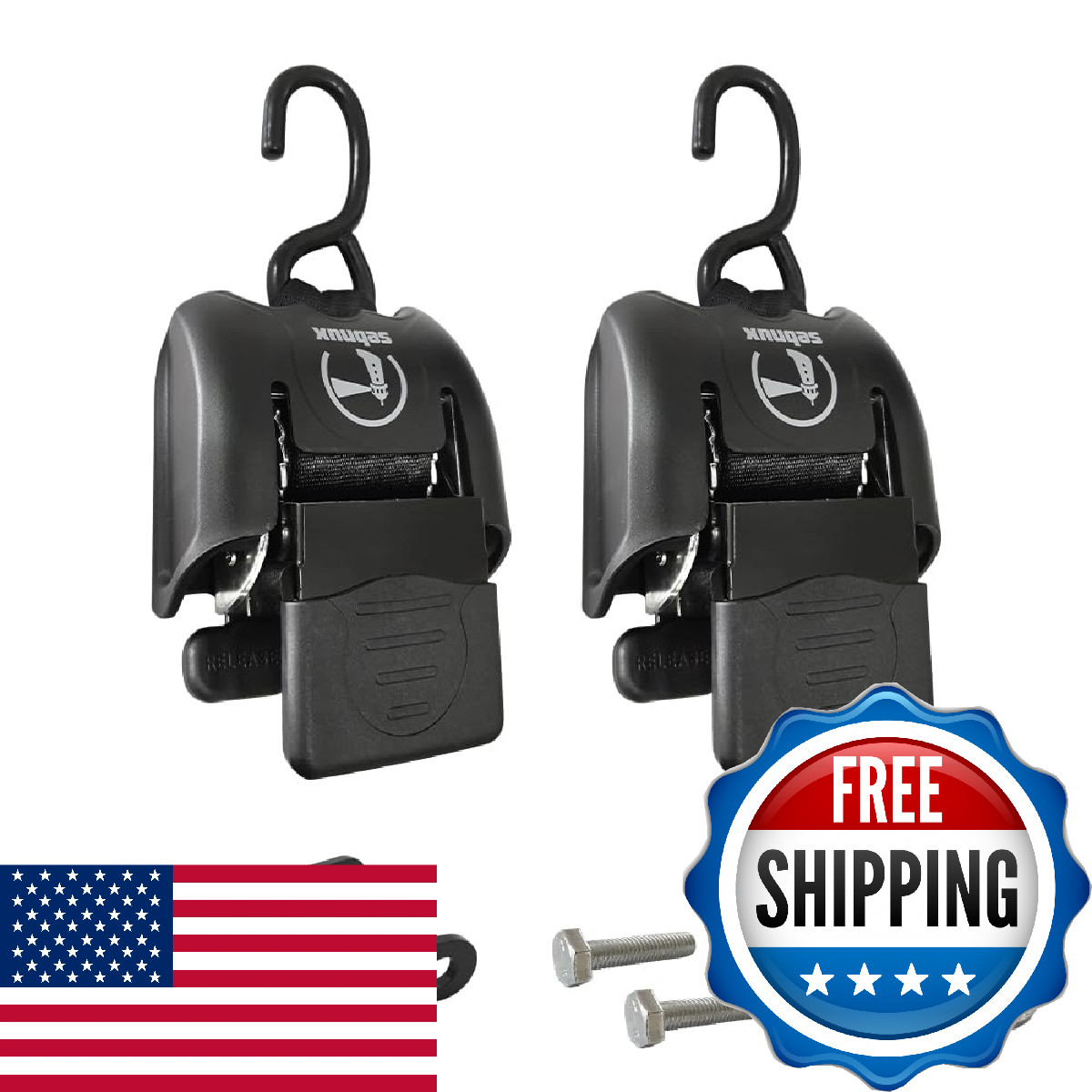 Sebnux Retractable Transom Boat Tie Down Straps Boat Trailer Tie Down Strap