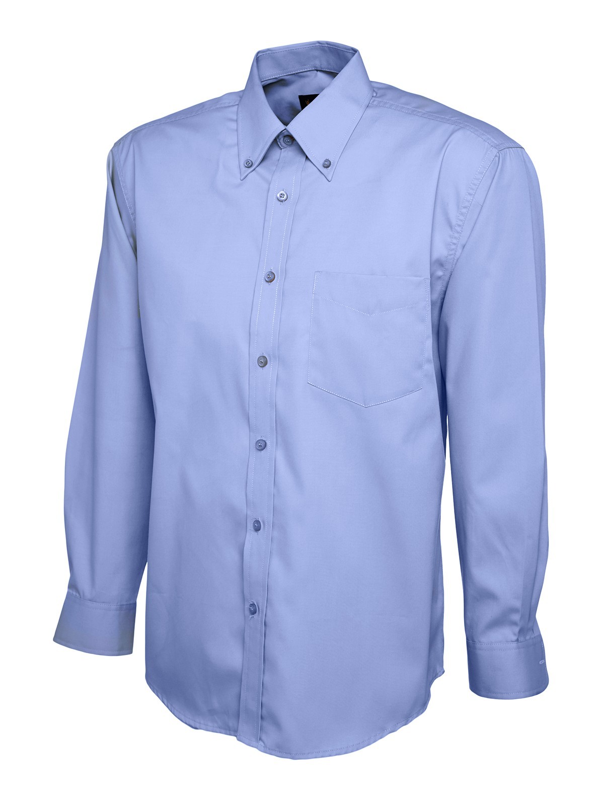 Uneek Men’s Pinpoint Oxford Full Long Sleeve Shirt Formal Dress Office UC701