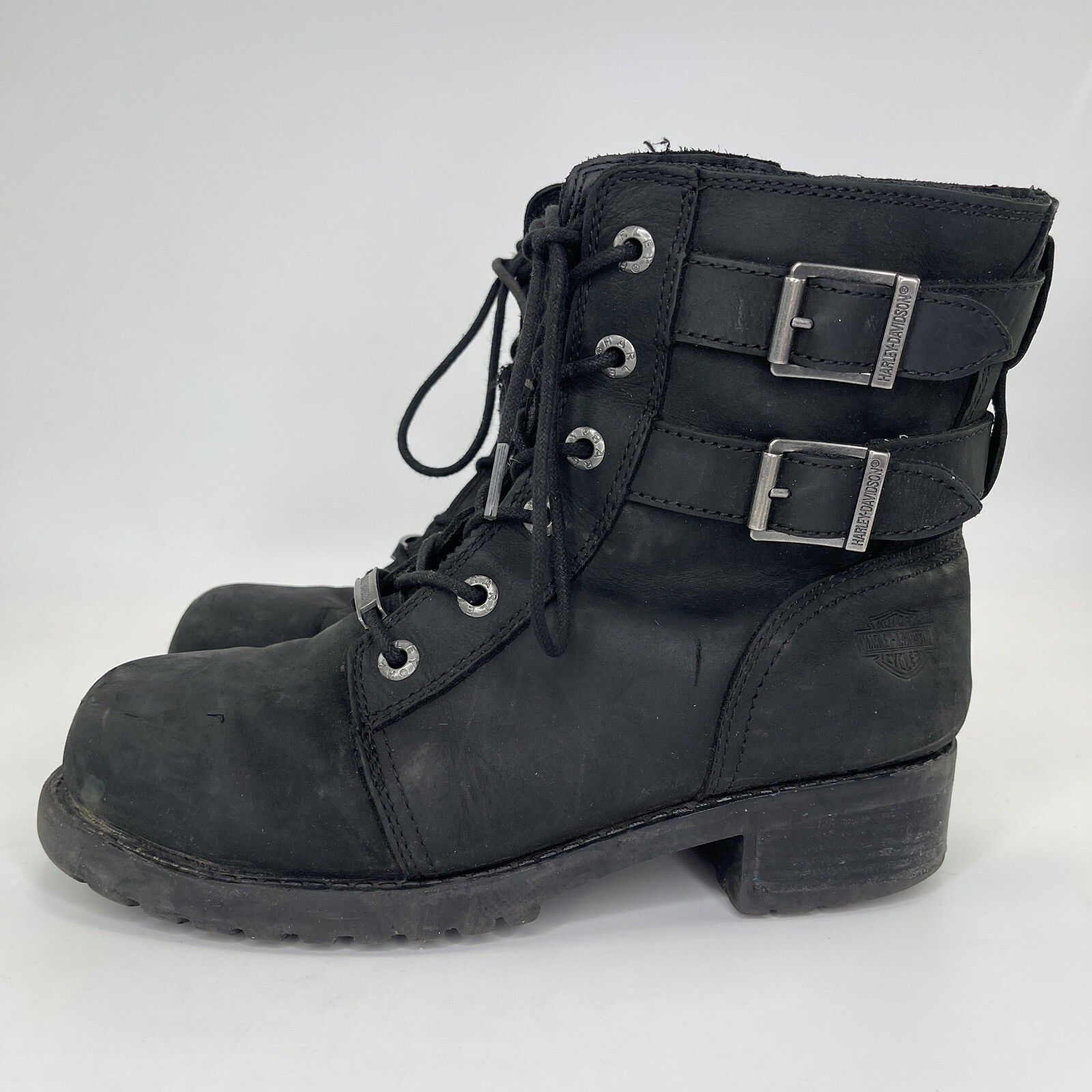 Harley Davidson Women’s Archer 6.25-In Leather Motorcycle Boots D84464 Size 9M