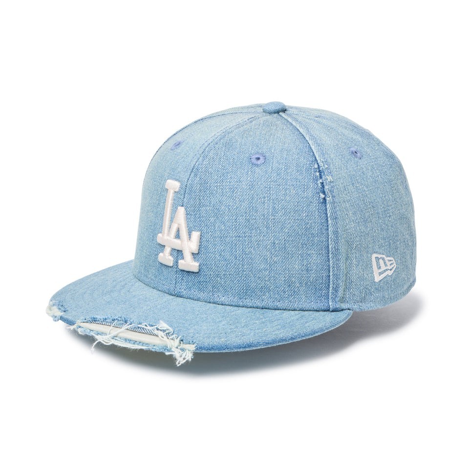 New Era 59FIFTY Distressed Denim Cap Side Patch LA Los Angeles Dodgers 14745174