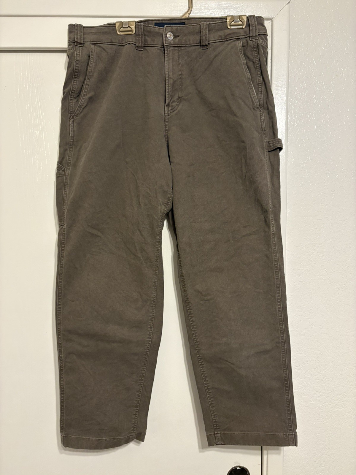 Abercrombie & Fitch Men’s Athletic Loose Workwear Pants (Brown, 34×30)