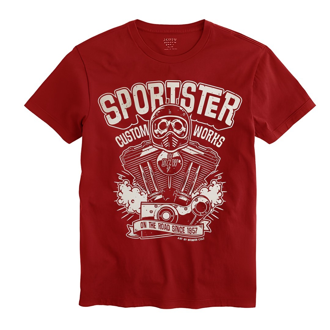 Sportster Custom Works Graphic T Shirt Cotton Tee Size S-2XL Fast Ship USA