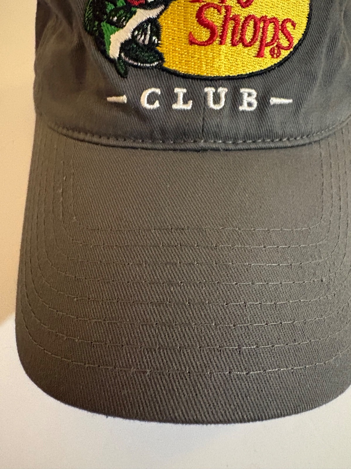 Bass Pro Shops Club Strapback Hat Cap Gray Embroidered Logo Outdoor Fishing