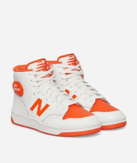 NEW BALANCE 480 SIZE 10 TO 15 MENS WHITE ORANGE BLACK HIGH TOP SNEAKER