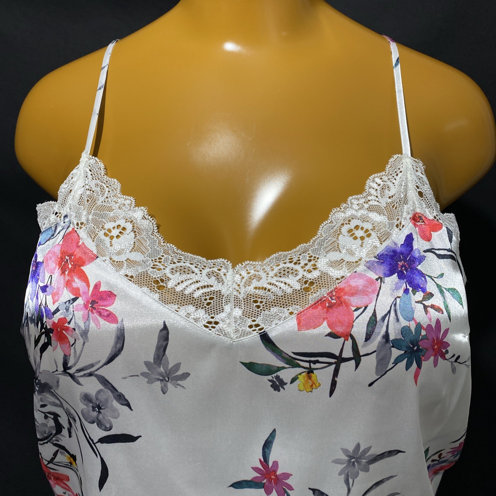 Debenhams Bonita Cami & Short Set, Floral Print Liquid Satin, UK 16, New
