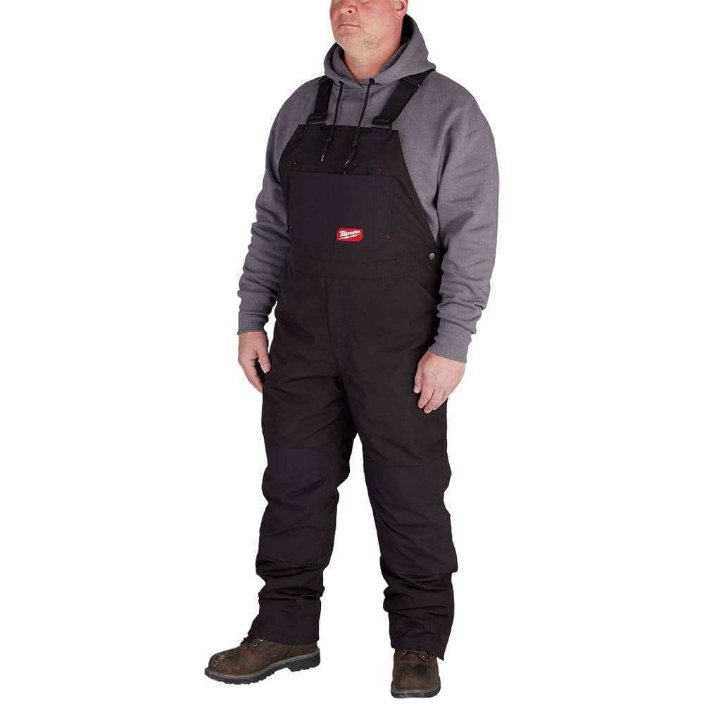Milwaukee Men’s Large Tall Black FREEFLEX Insulated Bib Overalls