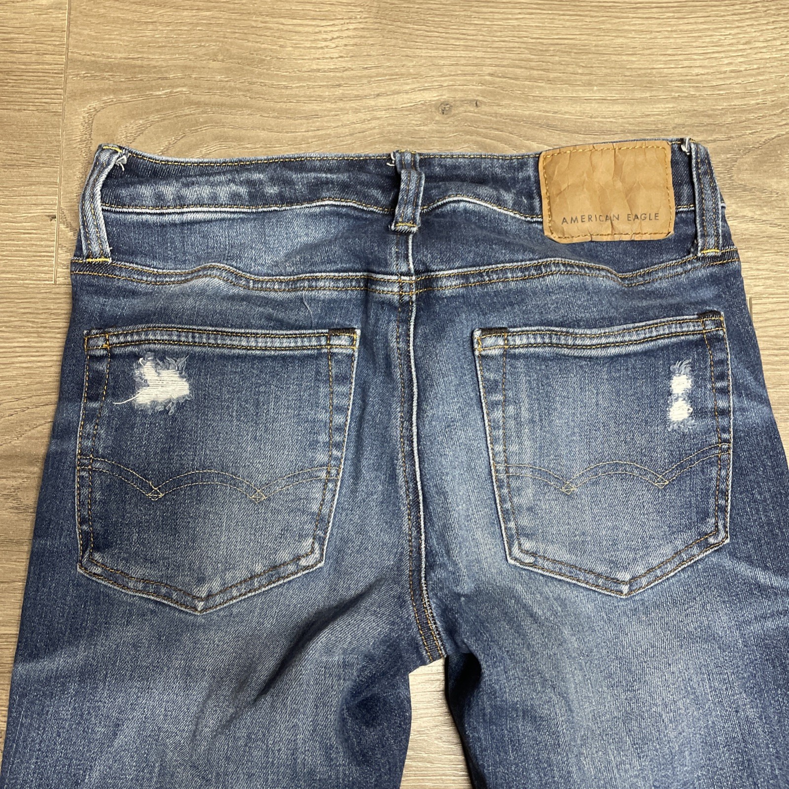 American Eagle Next Level Airflex Skinny Slim Distressed Jeans Men’s Size 28×32