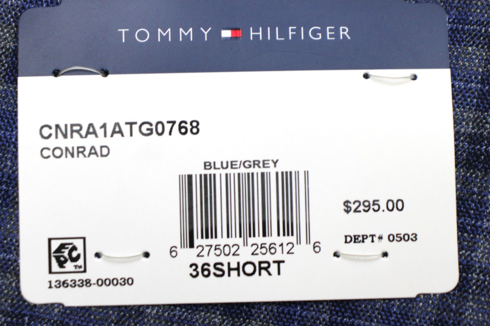 $295 Tommy Hilfiger Sport Coat 36 S Modern Fit Blue Check TH Flex Blazer Jacket