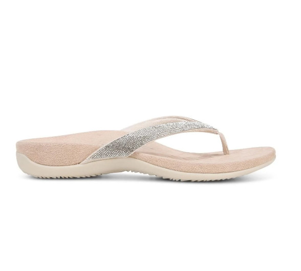 VIONIC Women’s Dillon Shine Toe Post Sandal, Cream (NEW WT)