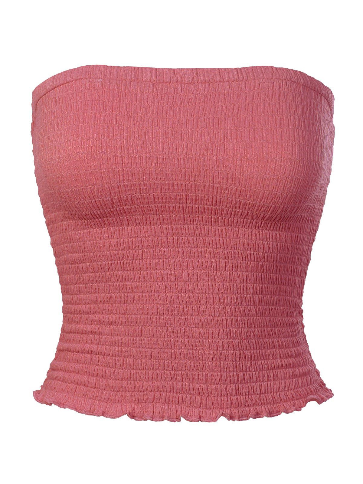 MixMatchy Sexy Strapless Smocked Summer Tube Top