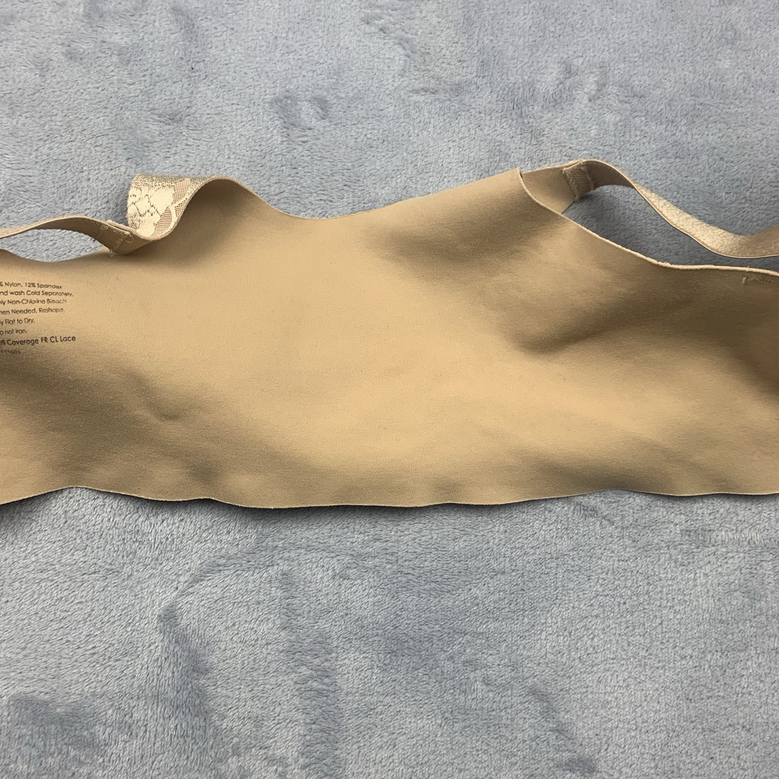Soma Vanishing Back Full Coverage Bra Size 36G Front Closure Floral Lace Beige