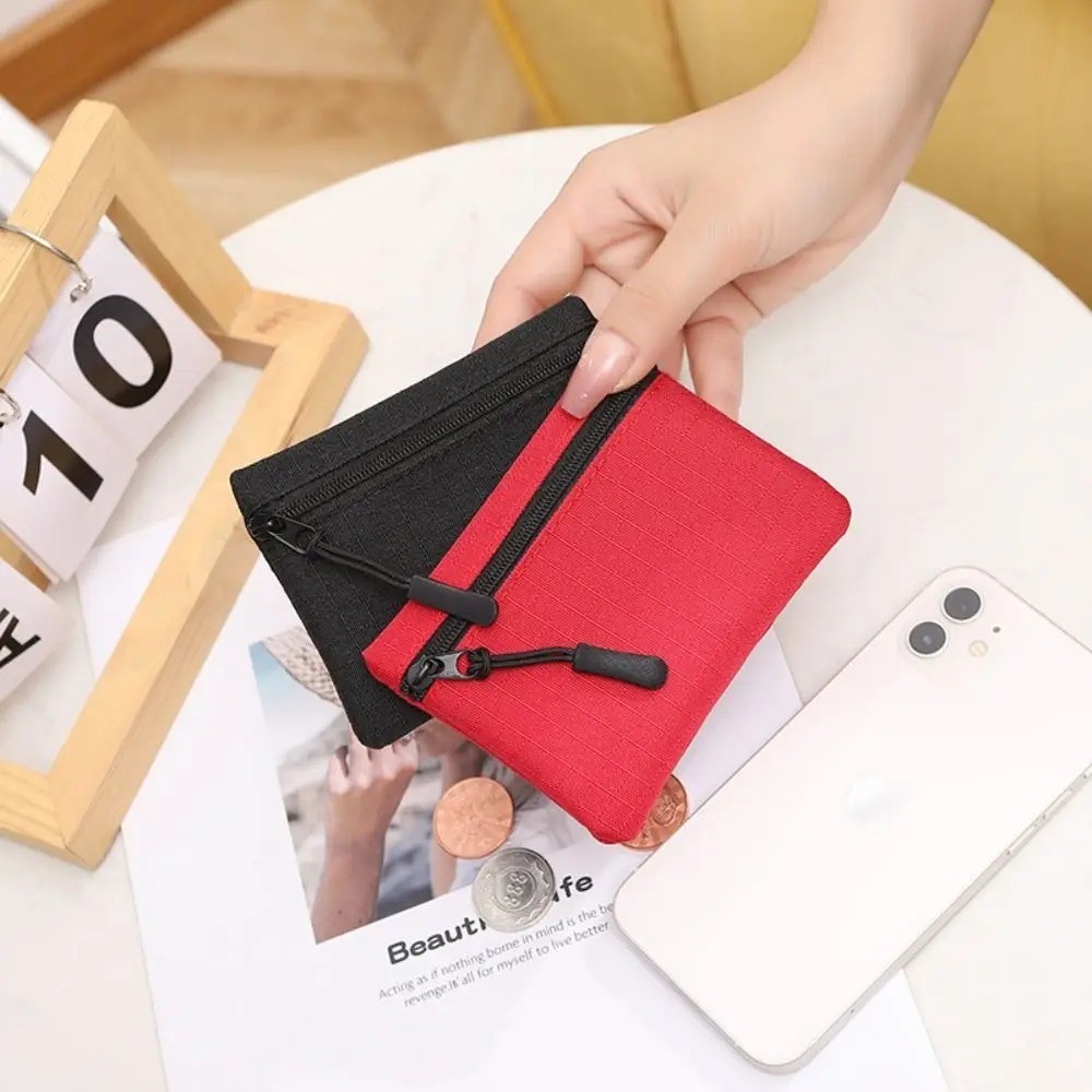 Canvas Mini Coin Purse Zipper Wallet Key Pouch Small Money Bag Unisex