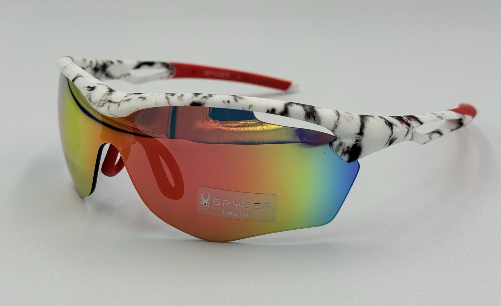 Spyder SP6031 Men’s Sunglasses Granite Plastic Frame With Rainbow Shield -NEW!!