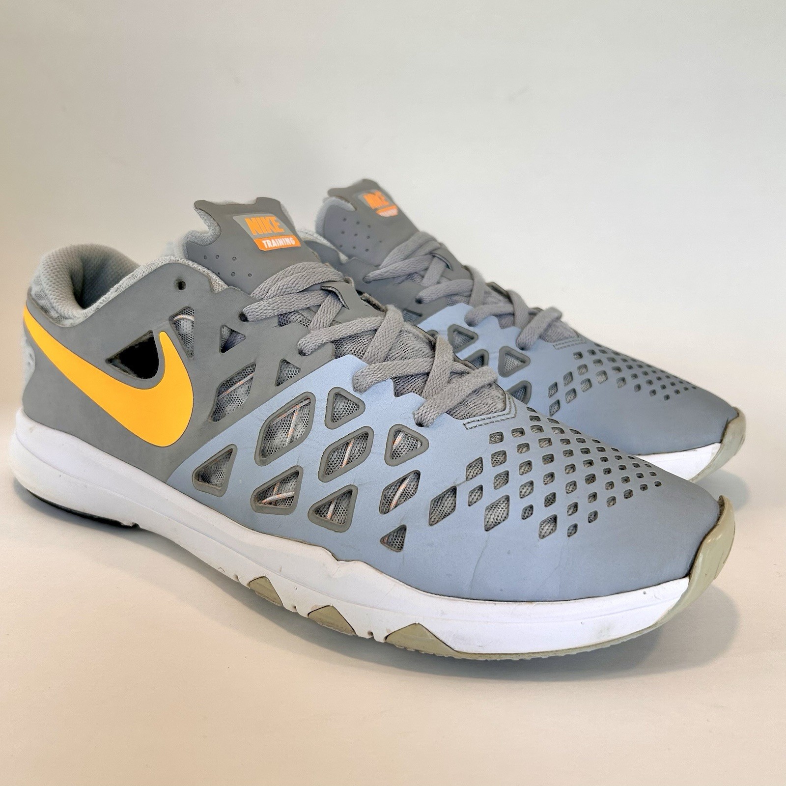Nike Train Speed 4 Men’s 10.5 Gray Orange Training Shoes 843937-003