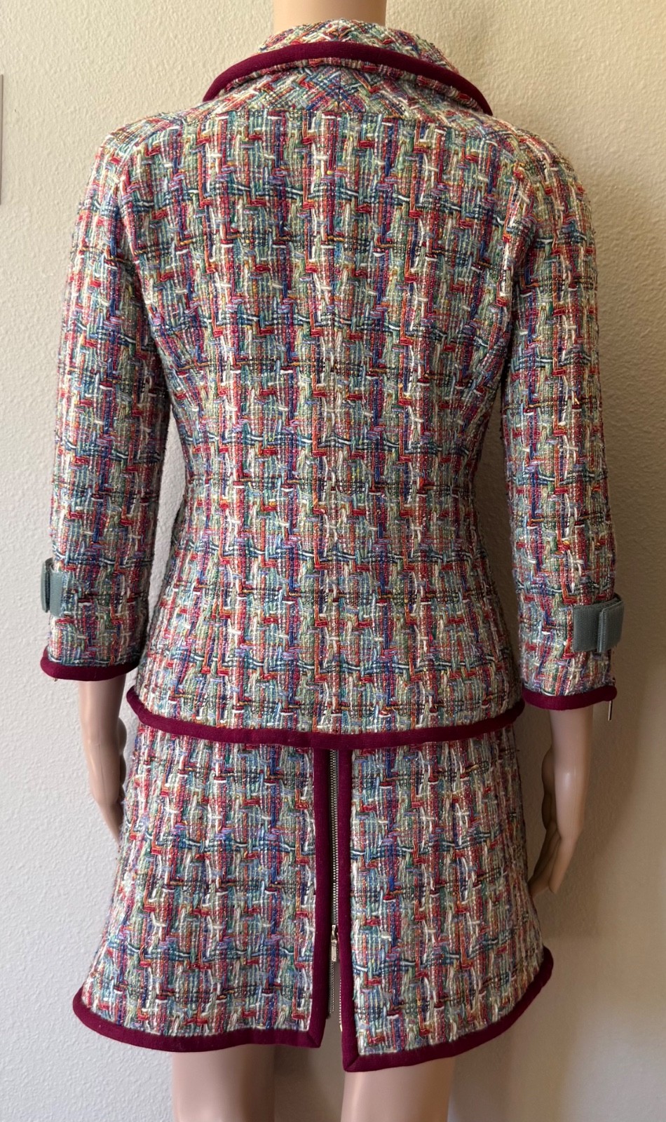 11K Authentic Chanel 2017 Spring “Data Center” Runway Fantasy Tweed Skirt Suit