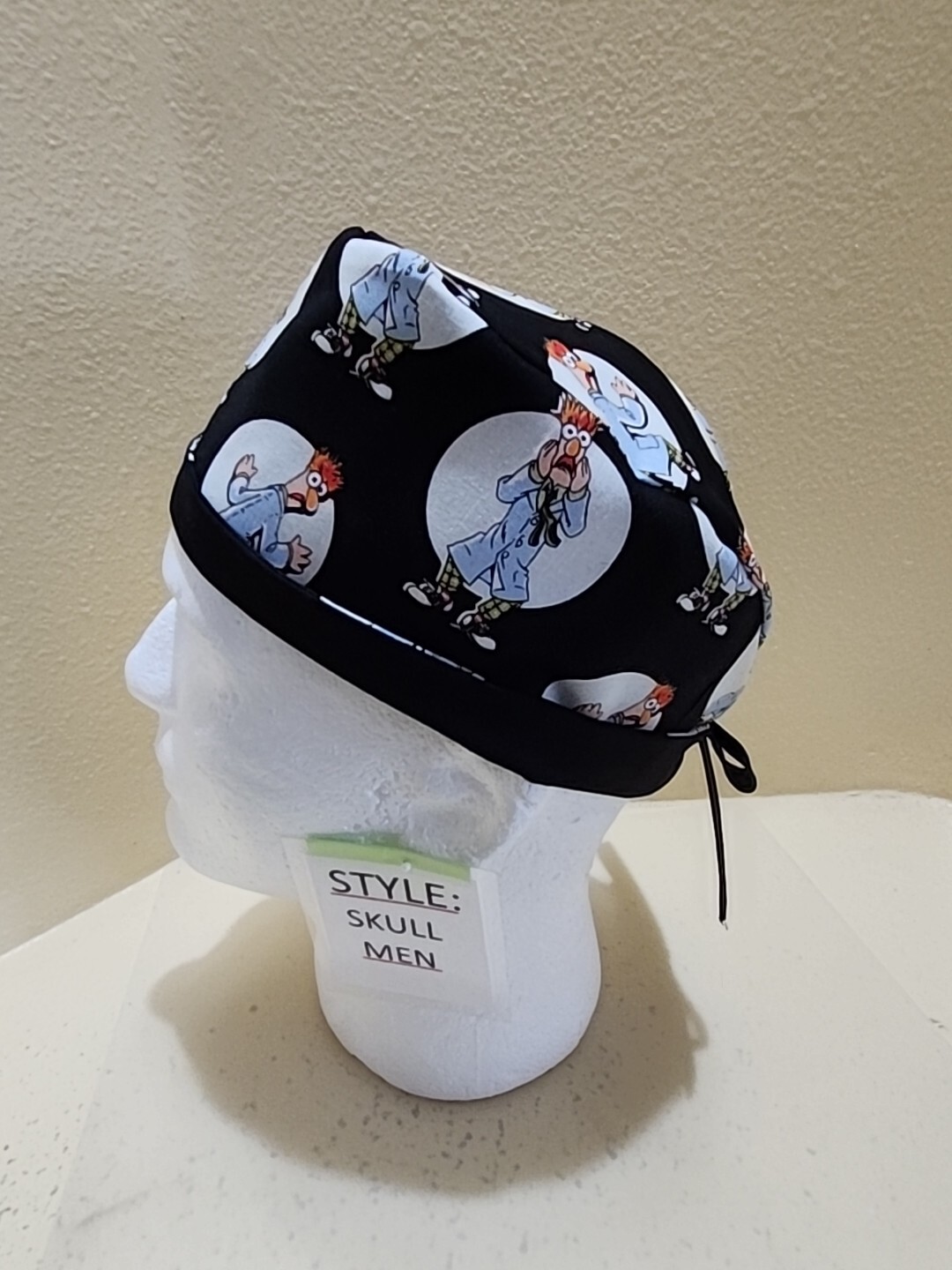 Beaker Muppet Men’s Skull/Chemo Surgical Scrub Hat/Cap Handmade
