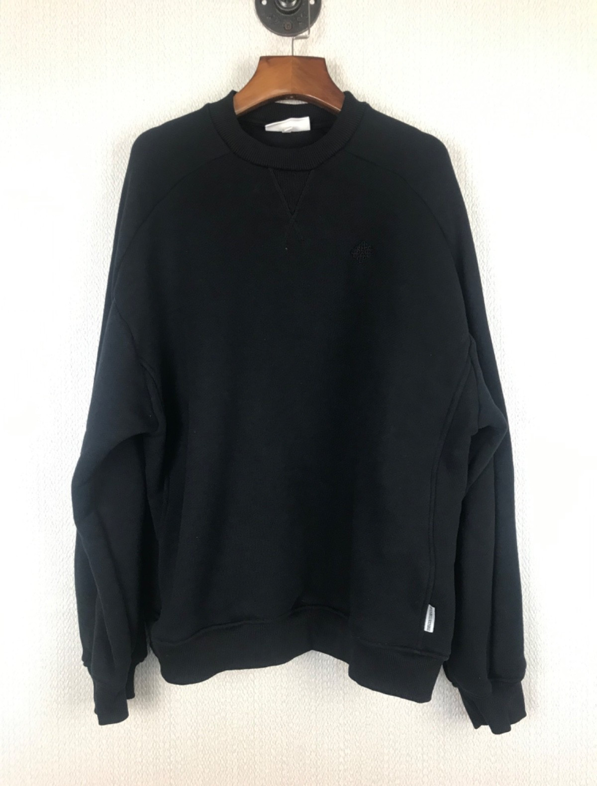 THE COUTURE CLUB Jumper 10 Black 100% Cotton Embroider Emblem Sweater Crew Neck