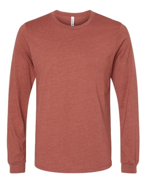 BELLA + CANVAS Heather CVC Long Sleeve Tee – 3501CVC