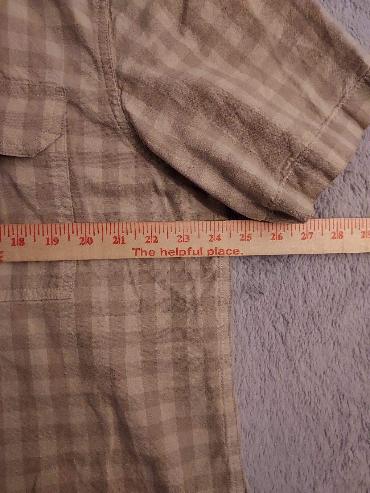 Carhartt Shirt Mens Large Midweight Casual Workwear Beige Loose Fit Work XL