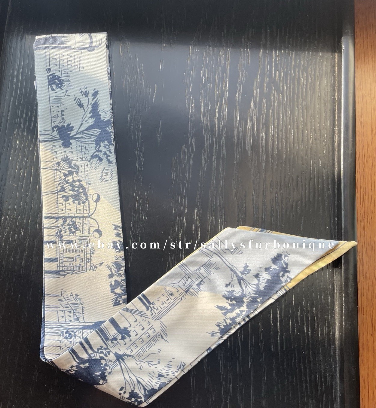 Quality 18 Momme Twill Silk Scarf Ribbon Street Print Necktie Headband 33″*2″