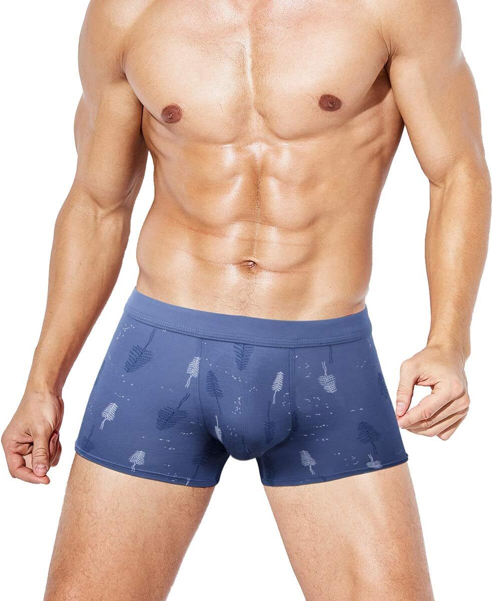 Men’s Underwear Soft Bamboo Viscose Boxer Briefs Stretch Trunks Pack