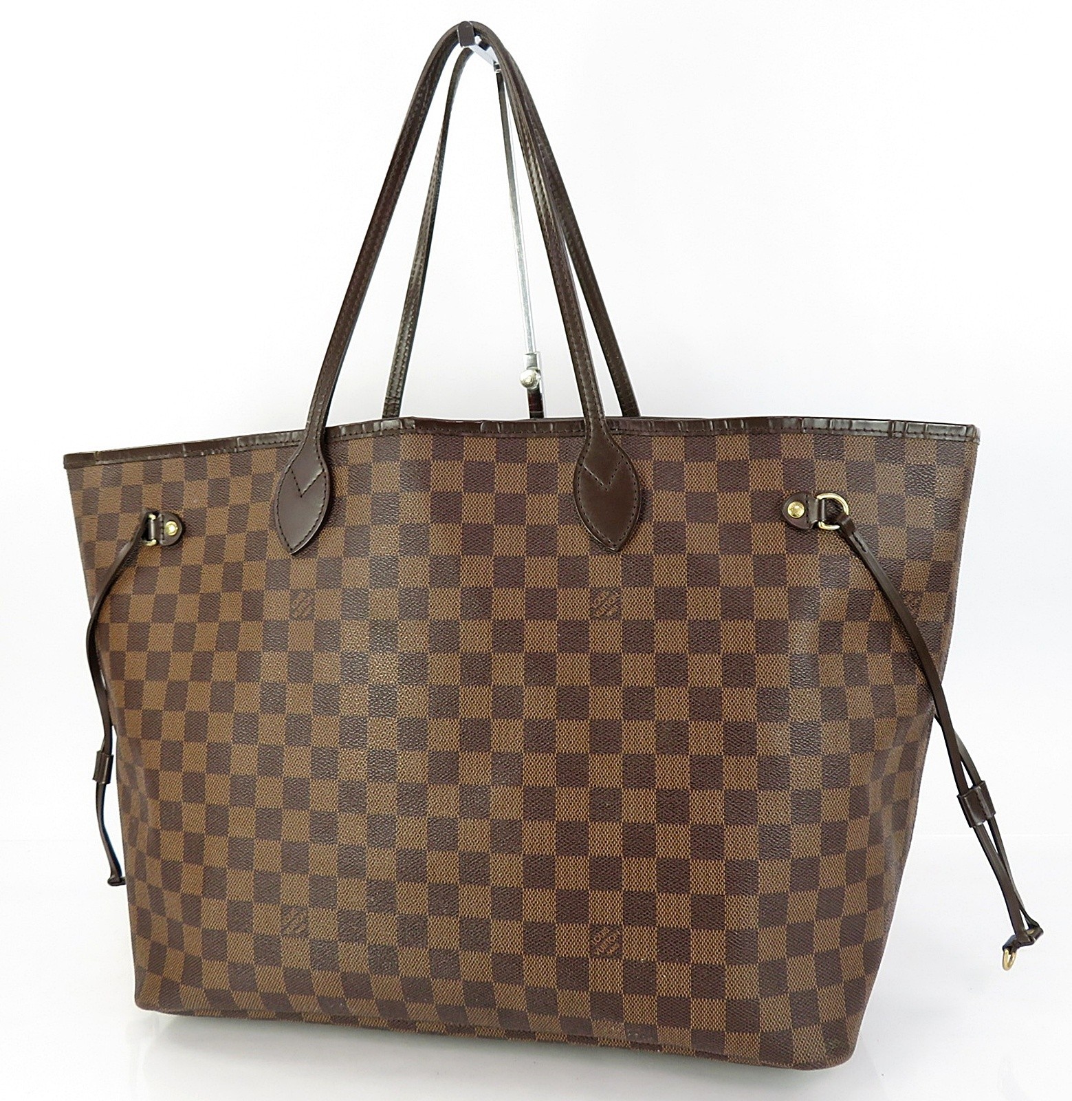 Authentic LOUIS VUITTON Neverfull GM Damie Ebene Tote Bag Purse #63931