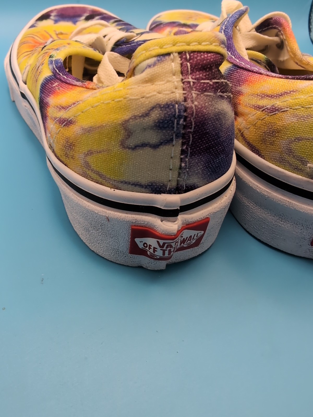 VANS Authentic Tie Dye Canvas rainbow Sneakers Shoes skateboard Men 5.5 Women 7