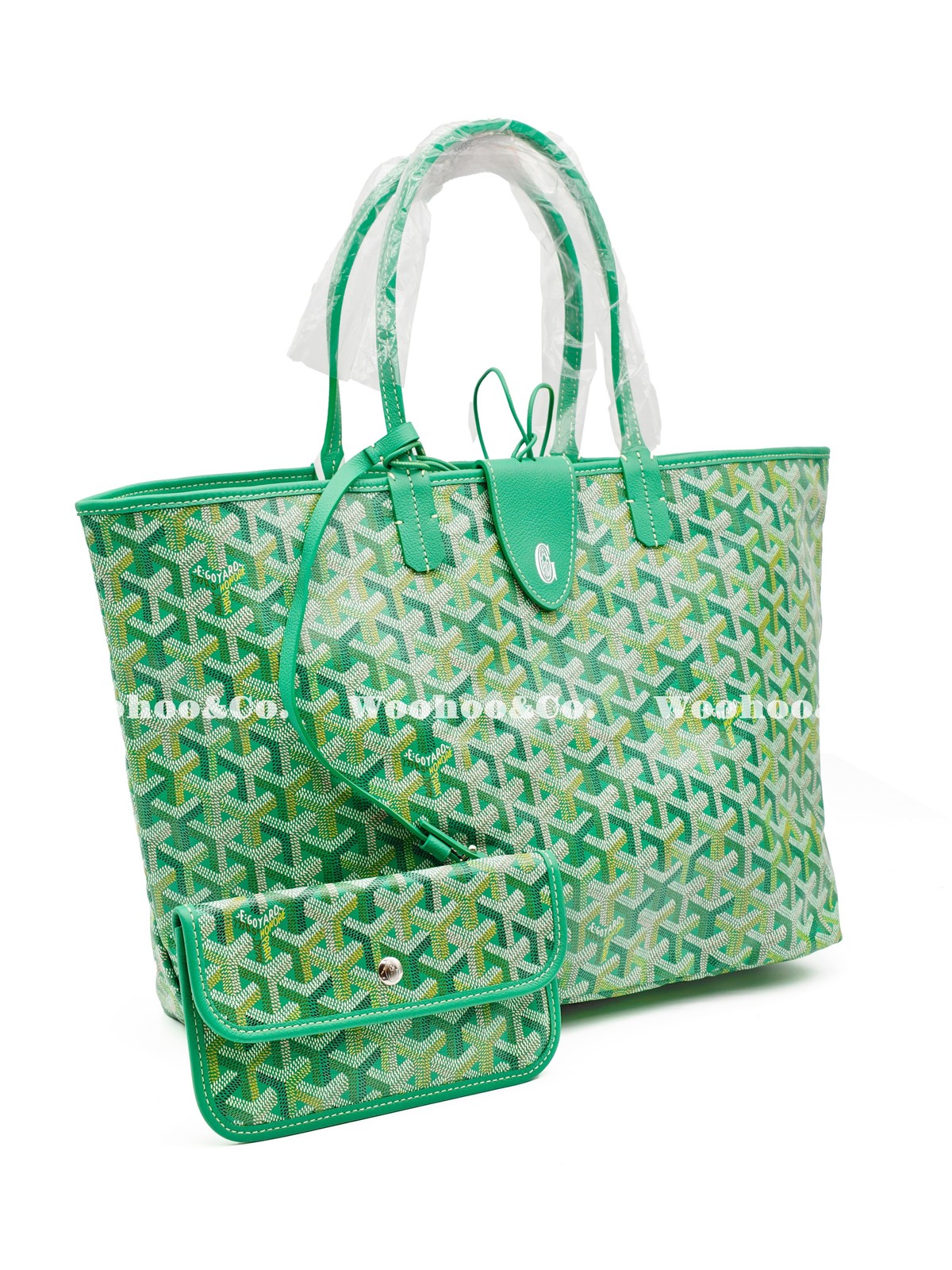 GOYARD Saint Louis Handbag Women’s Multicolored Meadow Green 15.7×7.9×12.6in