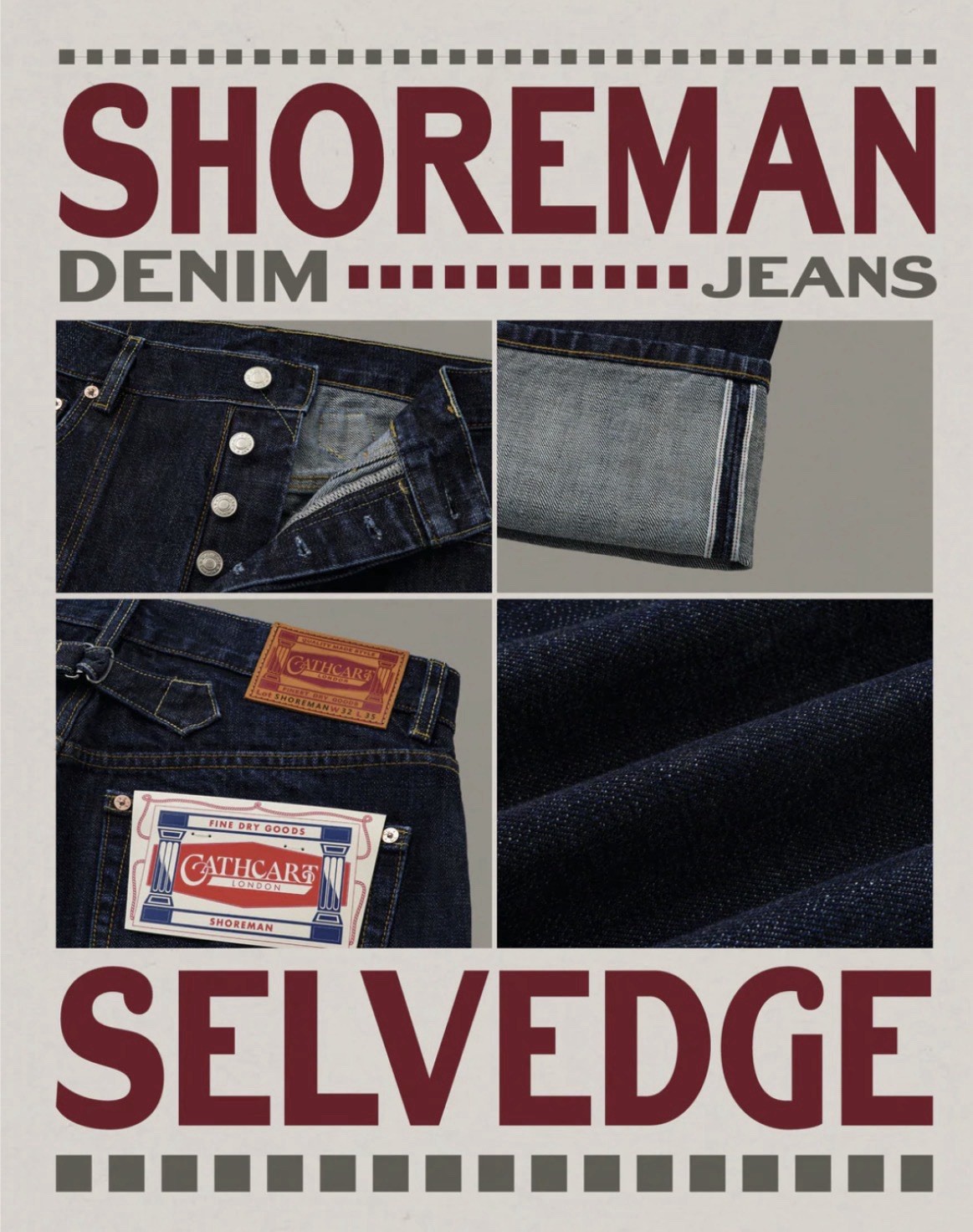 CarthCart Selvede Blue Denim “ShoreMan Selvedge”