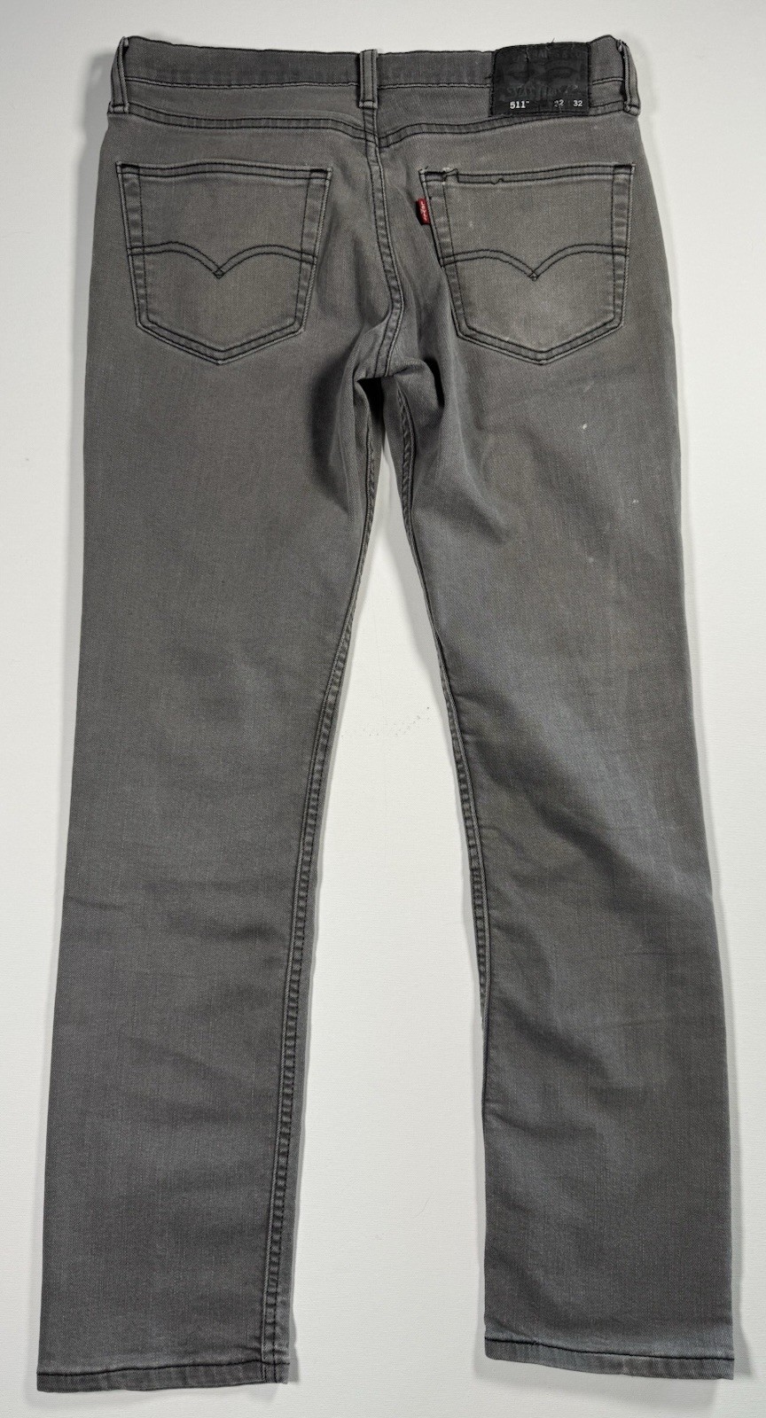 Levi’s 511 Slim Fit Jeans Men’s 32×32 Gray Denim Distressed Paint Splatter