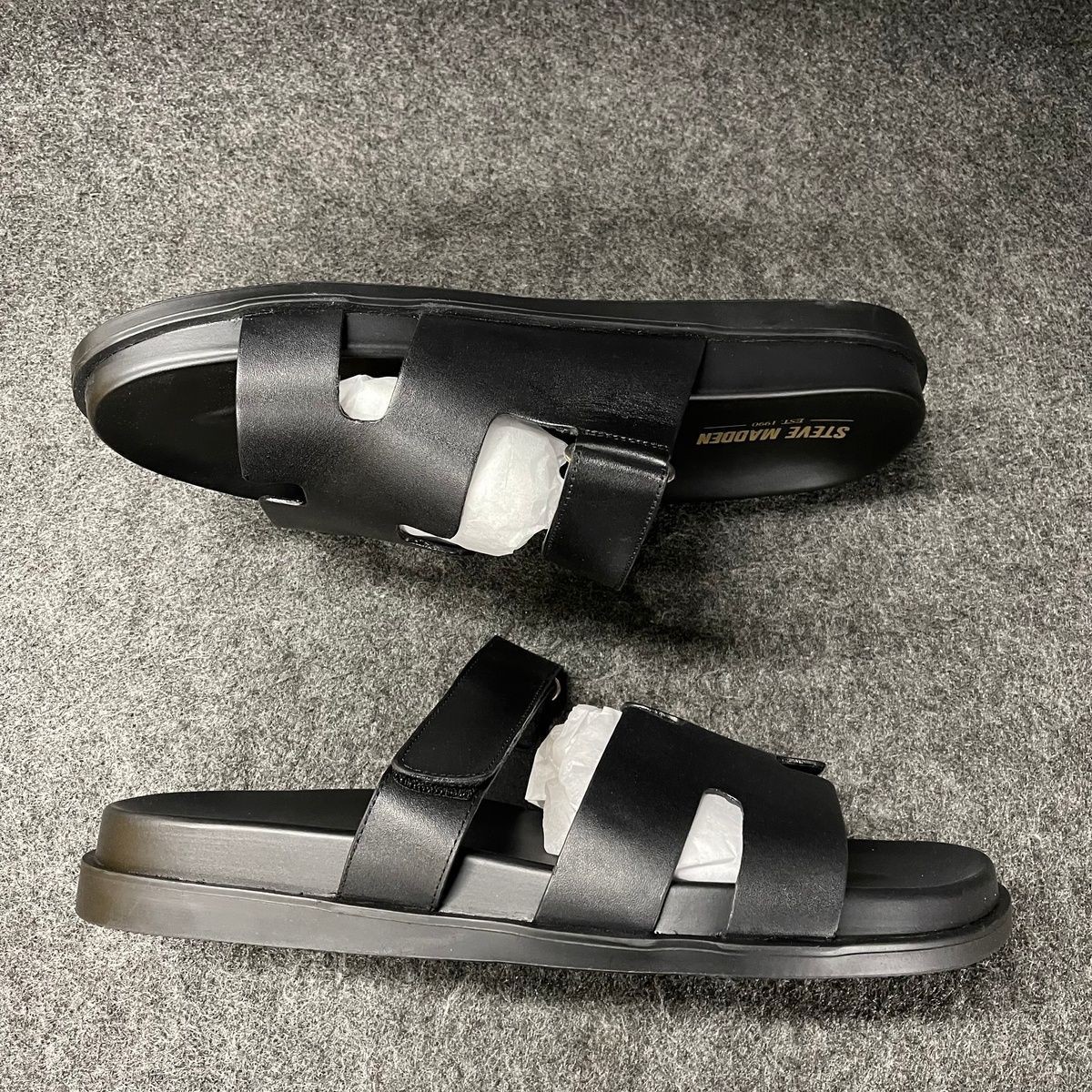 STEVE MADDEN Maiven Slide Sandals Mens Size 13 M Black MAIVA01M1017130
