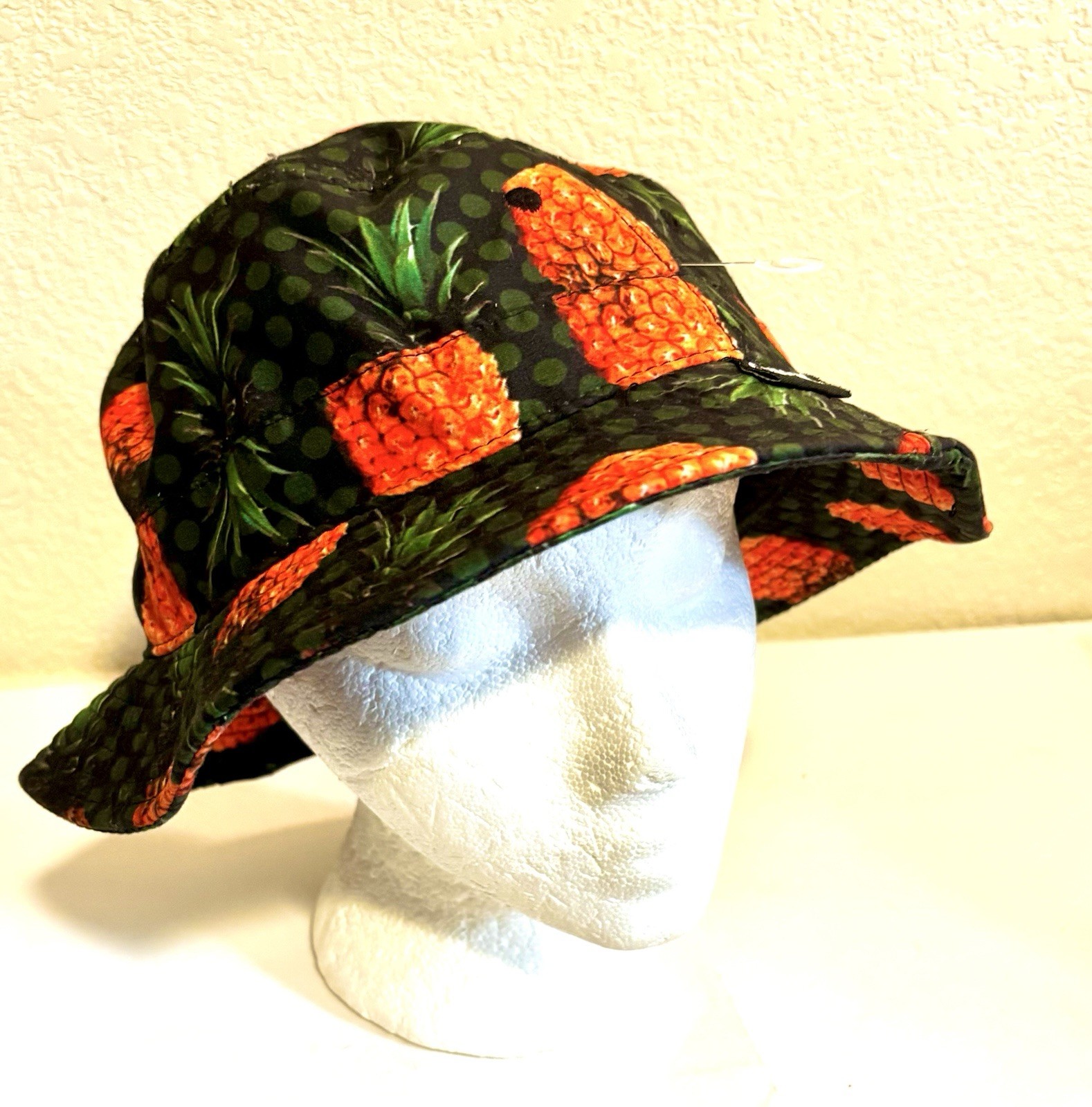 Tropical Bucket Hat Original Chuck Pineapple Palm Print Vibrant One Size Unisex