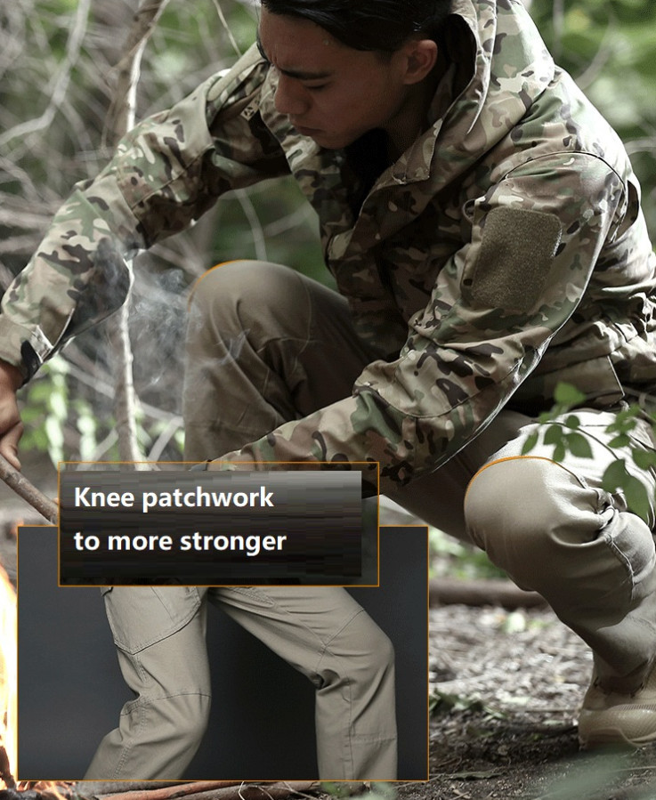 Men’s Work Cargo Pants Tactical Combat Pants Outdoor Hiking Waterproof Trousers